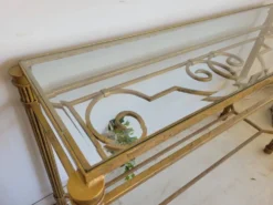 Console métal doré