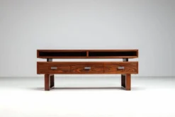 Console multimédia flottante moderne du milieu du siècle en palissandre, Danemark, 1960