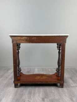 Console Napoléon III en acajou et marbre blanc, XIXe Siècle