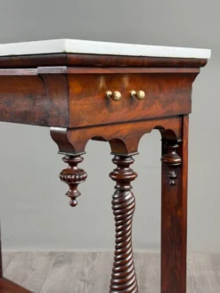 Console Napoléon III en acajou et marbre blanc, XIXe Siècle