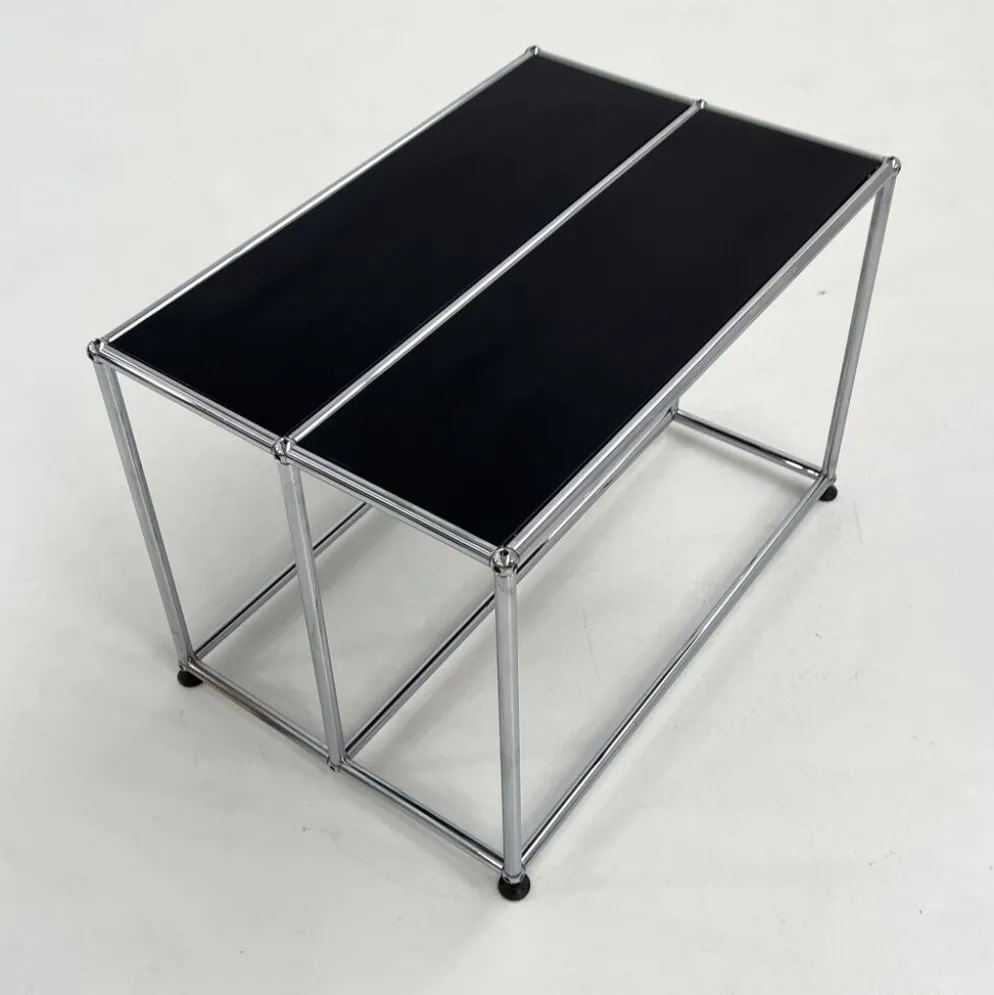 Console noire de Fritz Haller & Paul Schärer pour USM Haller, 1980