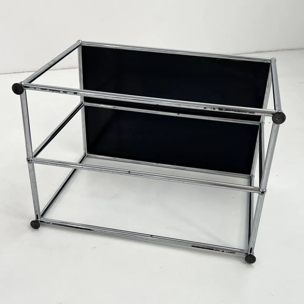 Console noire de Fritz Haller & Paul Schärer pour USM Haller, 1980