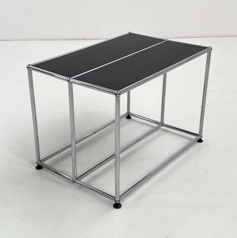 Console noire de Fritz Haller & Paul Schärer pour USM Haller, 1980