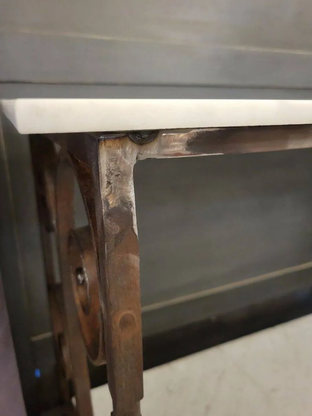Console ou Etagère en fer forgé