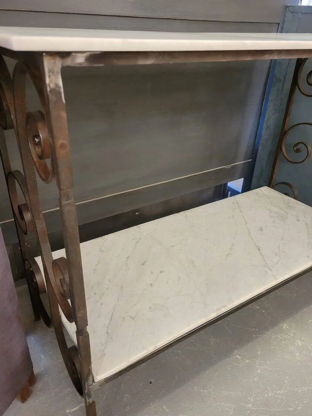 Console ou Etagère en fer forgé
