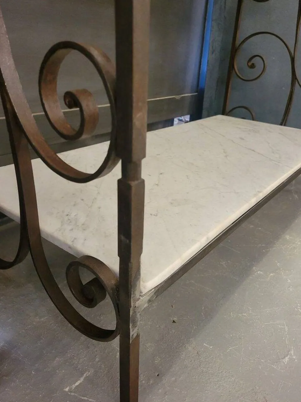 Console ou Etagère en fer forgé