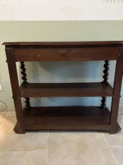 Console ou table de service bois tourné