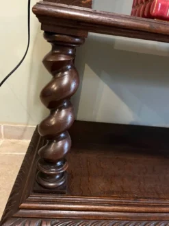 Console ou table de service bois tourné