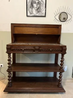 Console ou table de service bois tourné