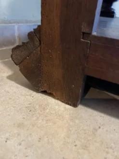 Console ou table de service bois tourné
