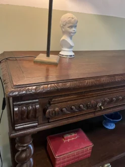 Console ou table de service bois tourné