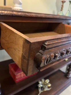 Console ou table de service bois tourné