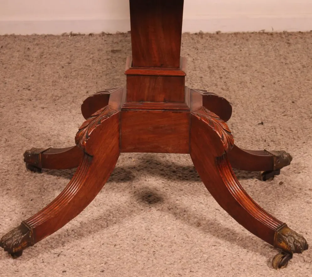 Console Ou Table à Jeux En Acajou d'époque Regency