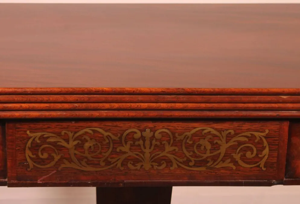Console Ou Table à Jeux En Acajou d'époque Regency