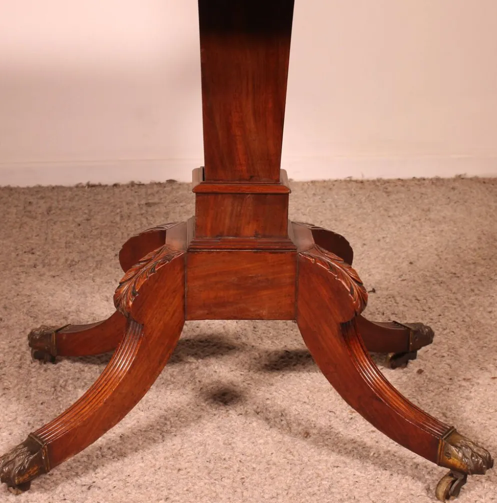 Console Ou Table à Jeux En Acajou d'époque Regency