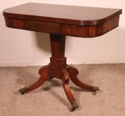 Console Ou Table à Jeux En Acajou d'époque Regency