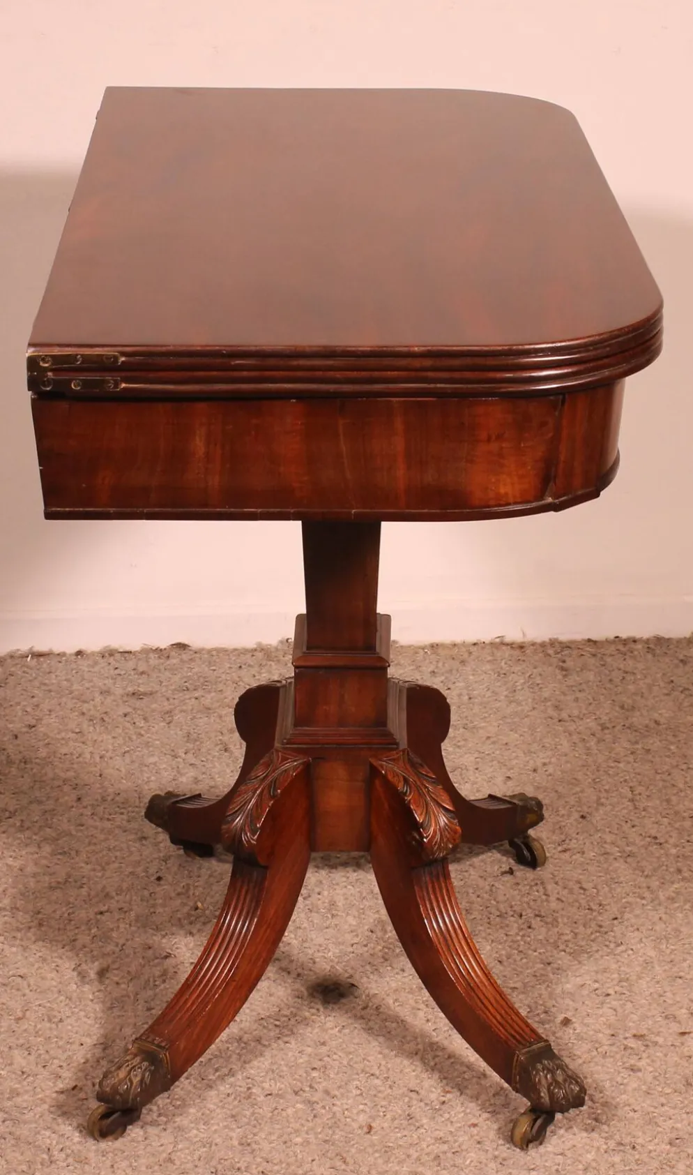 Console Ou Table à Jeux En Acajou d'époque Regency