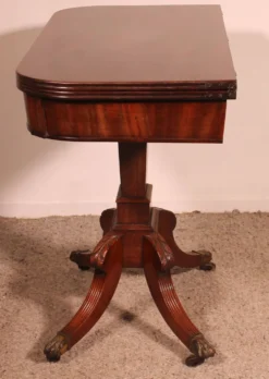 Console Ou Table à Jeux En Acajou d'époque Regency