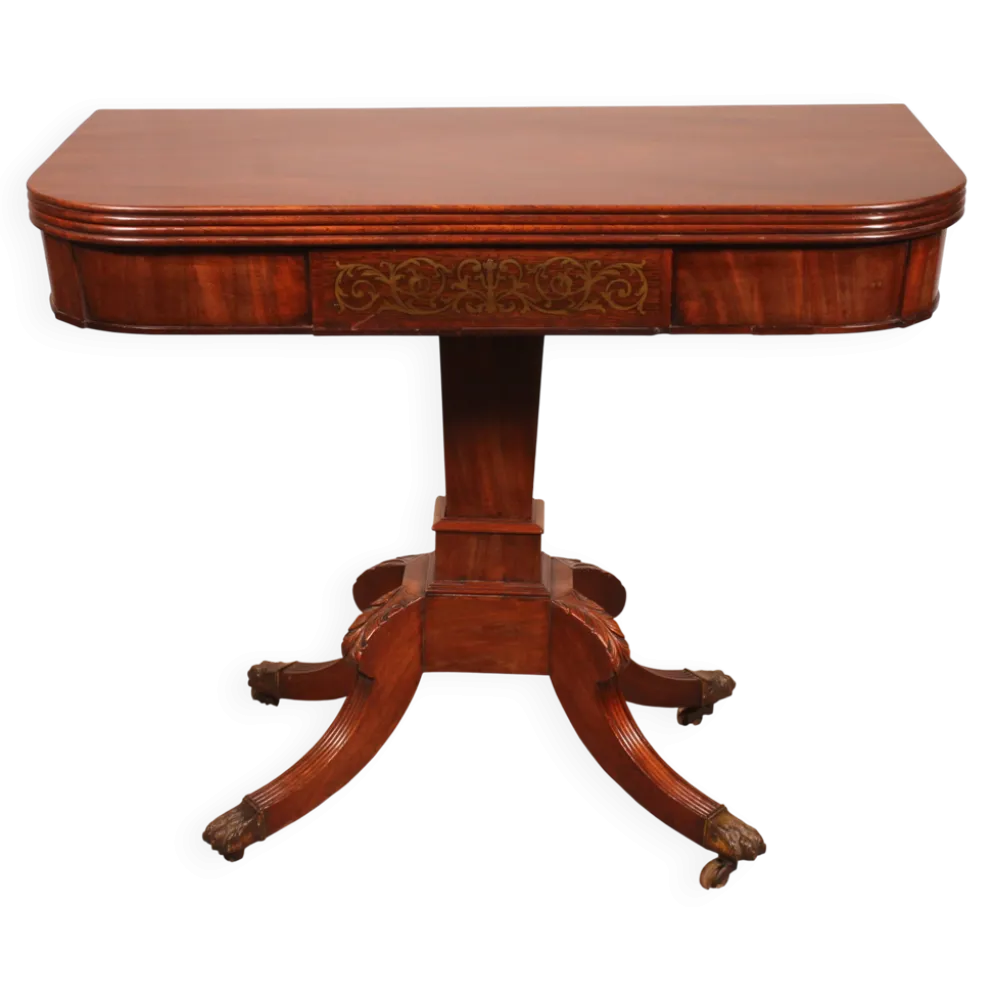 Console Ou Table à Jeux En Acajou d'époque Regency