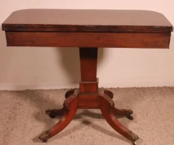 Console Ou Table à Jeux En Acajou d'époque Regency