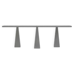 Console Pietra Serena Modèle Inkas Table par Angelo Mangiarotti pour Skipper, années 1990.