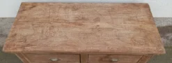 Console profonde en bois ancien avec deux tiroirs