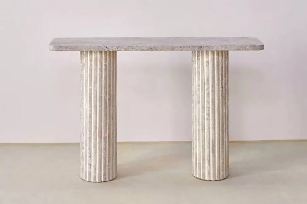 Console rectangulaire Olympia 130x30 - Travertin Naturel