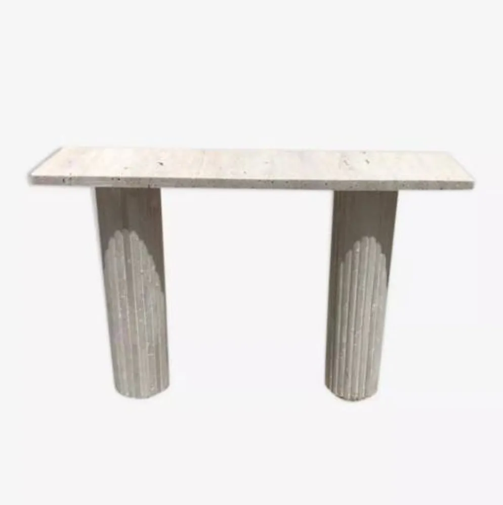 Console rectangulaire Olympia 130x30 - Travertin Naturel