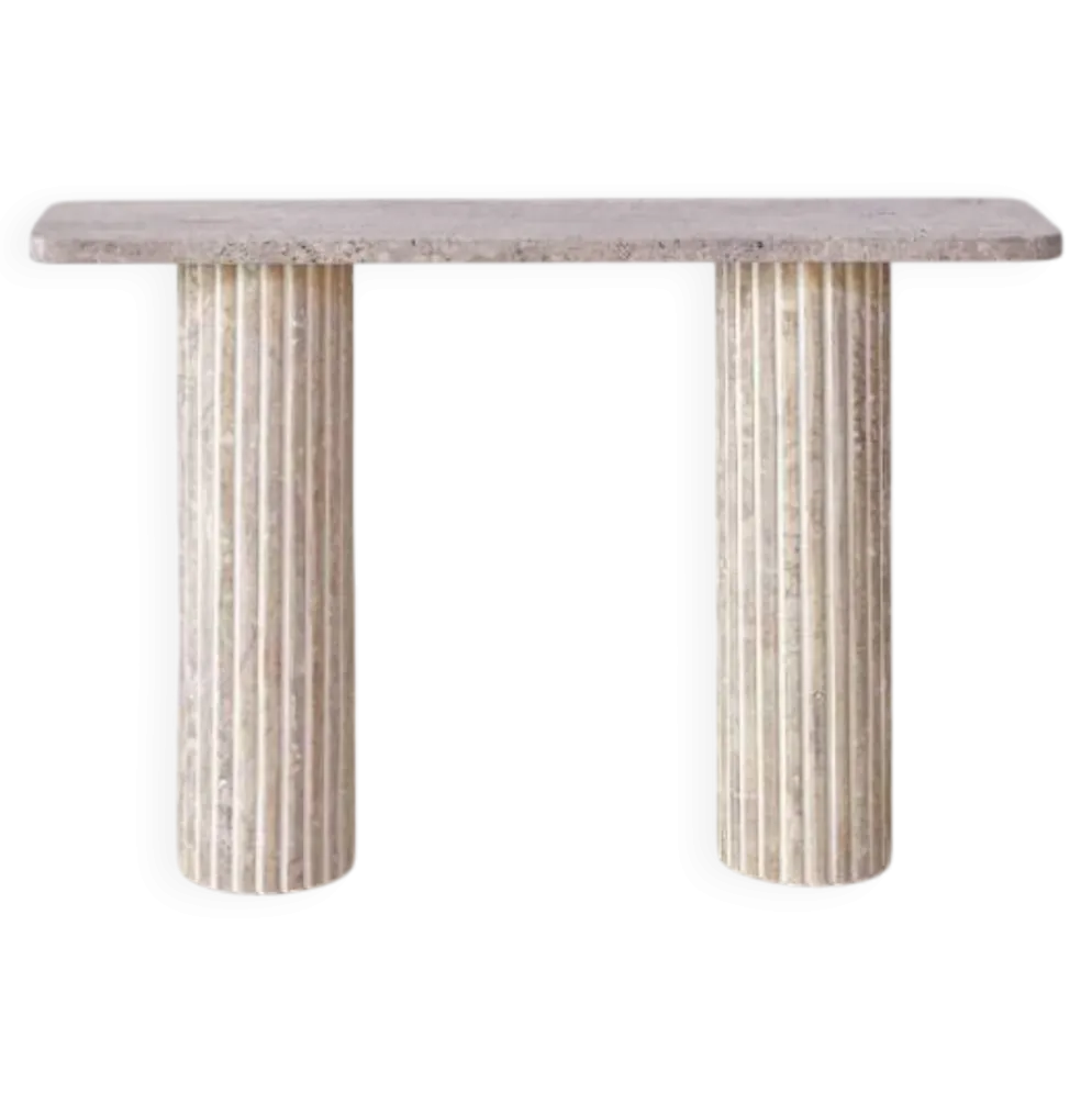 Console rectangulaire Olympia 130x30 - Travertin Naturel