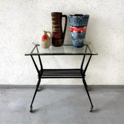 Console roulante design années 50