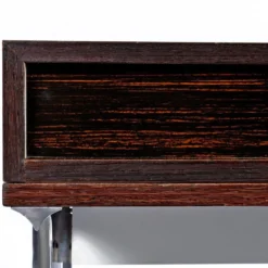 Console stéréo TV DF-2000 en palissandre, chrome et plastique rouge par Raymond Loewy.