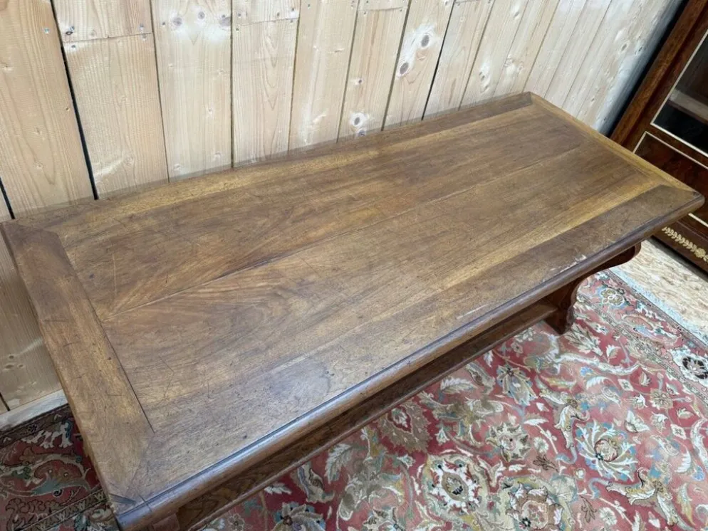 Console-table de milieu Néo-Renaissance – Travail lyonnais – Noyer massif