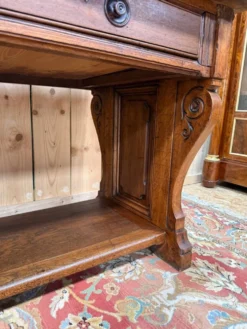 Console-table de milieu Néo-Renaissance – Travail lyonnais – Noyer massif