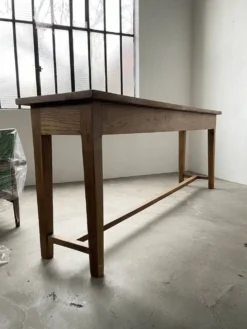 Console table de travail chêne massif 220cm