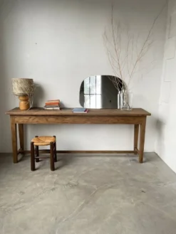 Console table de travail chêne massif 220cm