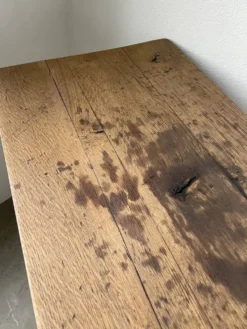 Console table de travail chêne massif 220cm
