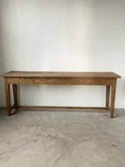 Console table de travail chêne massif 220cm