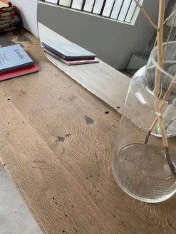 Console table de travail chêne massif 220cm