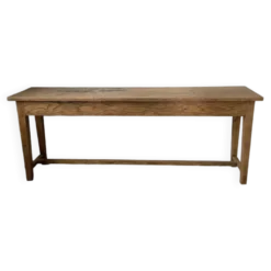 Console table de travail chêne massif 220cm
