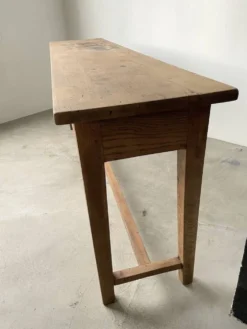Console table de travail chêne massif 220cm