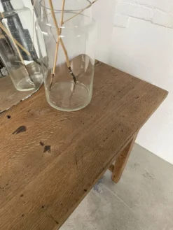Console table de travail chêne massif 220cm