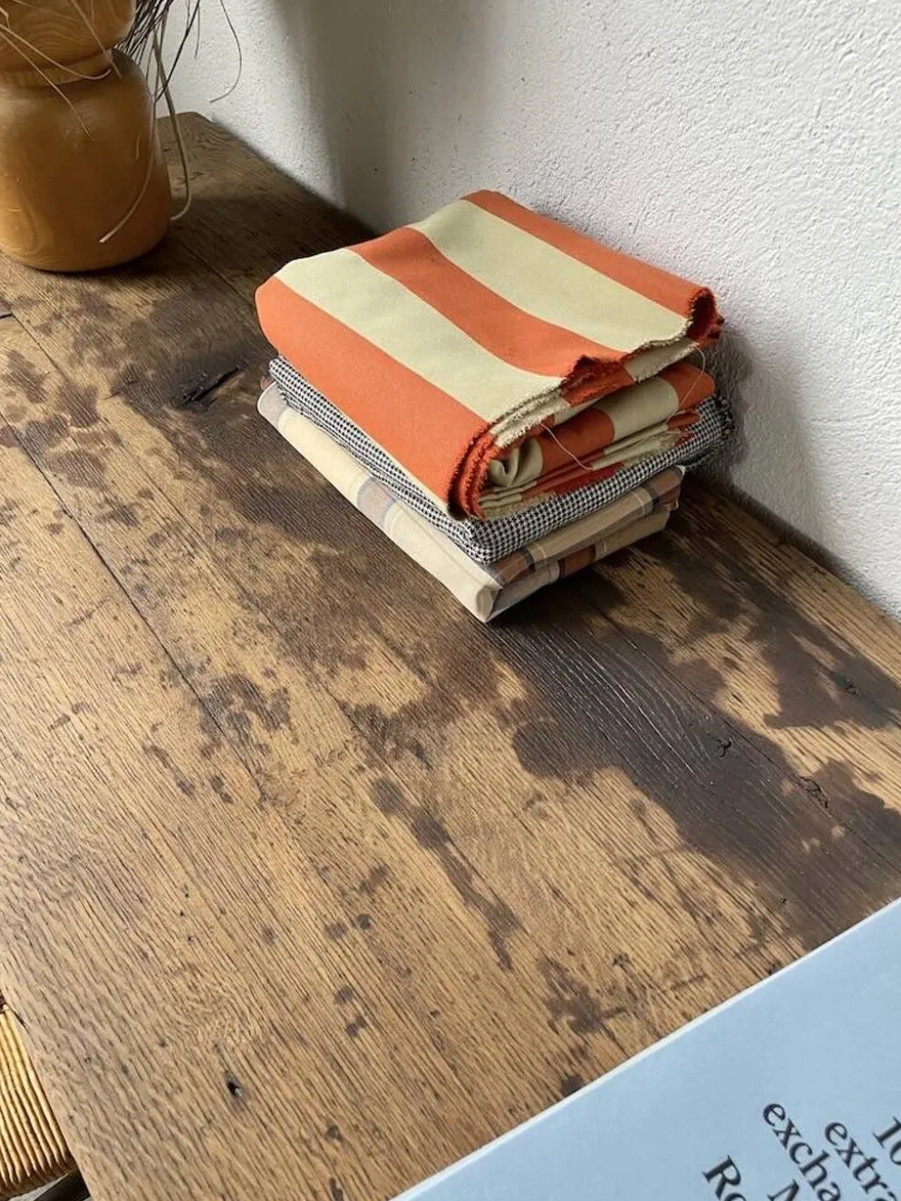 Console table de travail chêne massif 220cm