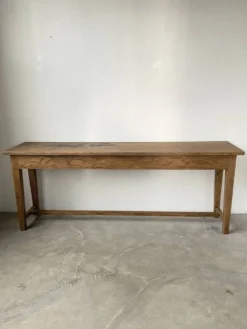 Console table de travail chêne massif 220cm