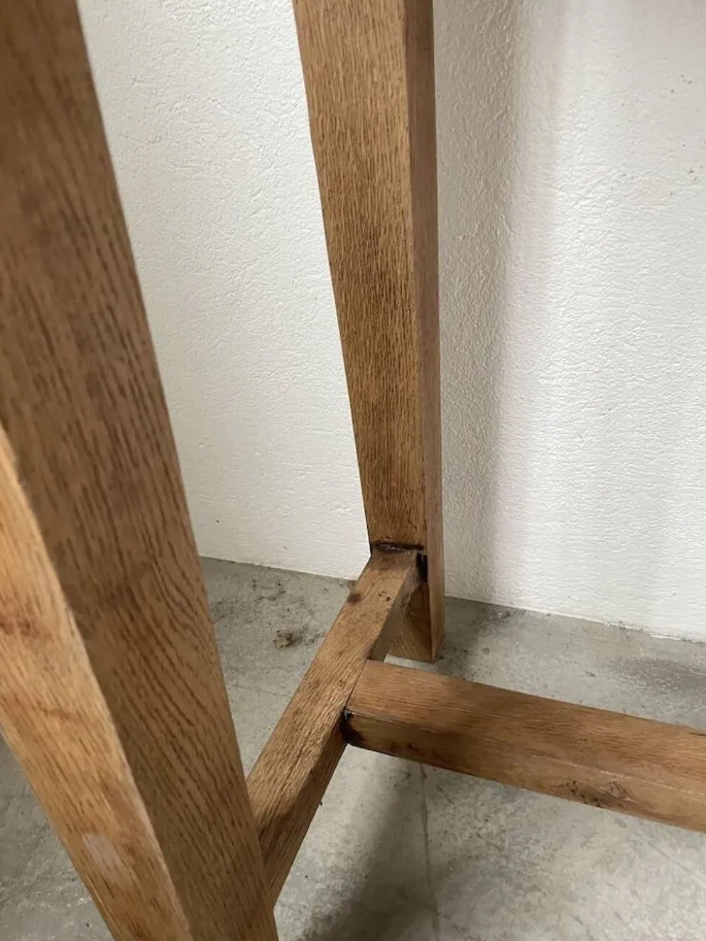 Console table de travail chêne massif 220cm