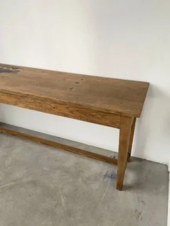 Console table de travail chêne massif 220cm