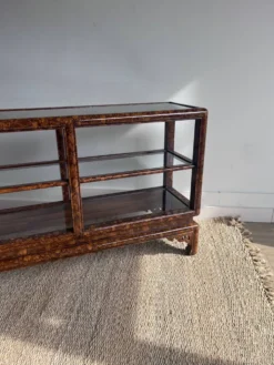 Console étagère laquée “Faux Écaille” — style Chinoiserie