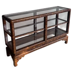 Console étagère laquée “Faux Écaille” — style Chinoiserie