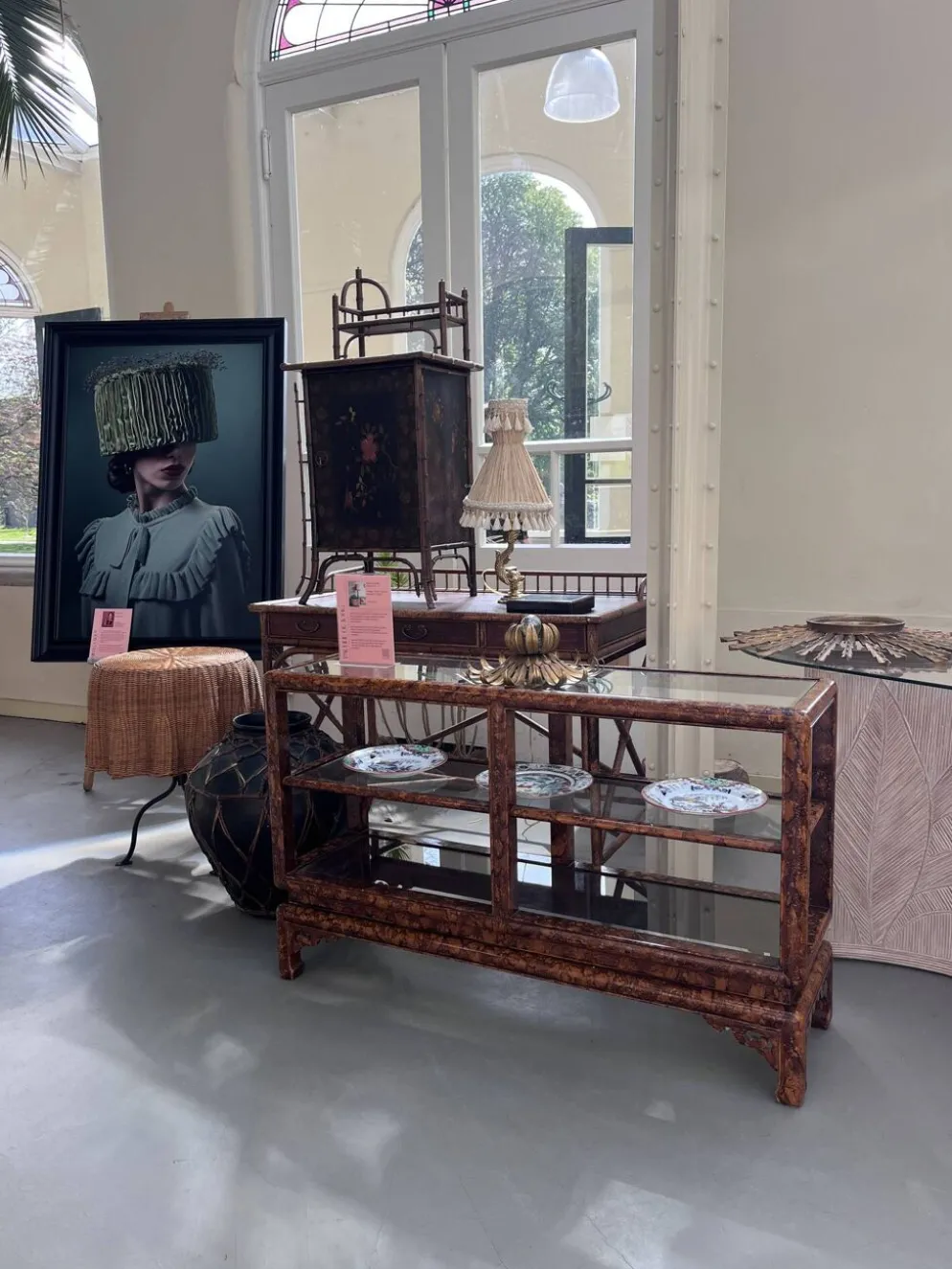 Console étagère laquée “Faux Écaille” — style Chinoiserie