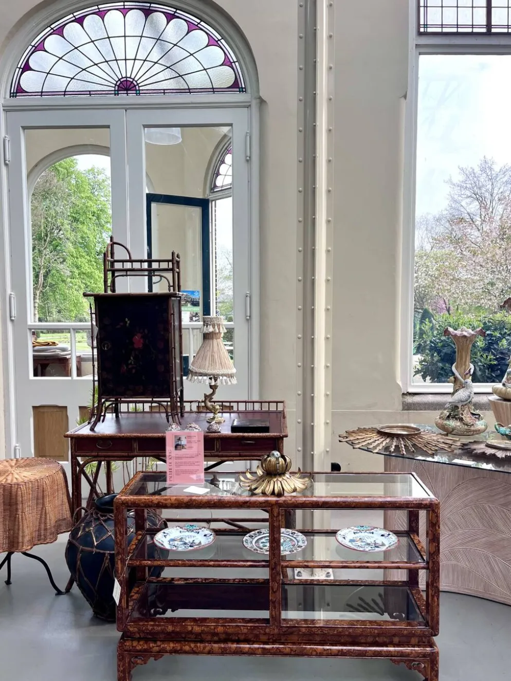 Console étagère laquée “Faux Écaille” — style Chinoiserie