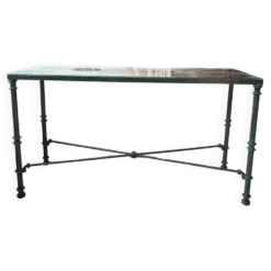 Console verre et métal